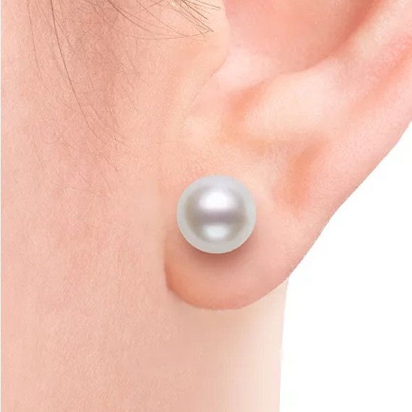 14K Solid Gold Freshwater Cultured Pearl Earrings – FREE APPRAISAL- Gift for her - Picture 2 of 3